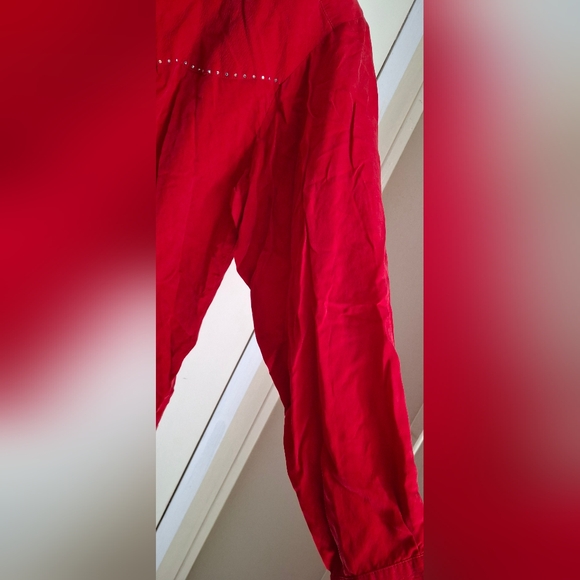 Longhorn by nivel western wear usa vintage red beaded top blouse shirt small - Picture 10 of 16